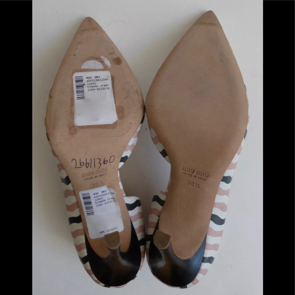New Auth MIU MIU by PRADA dress SHOES 38.5 ITALY - Picture 6 of 6